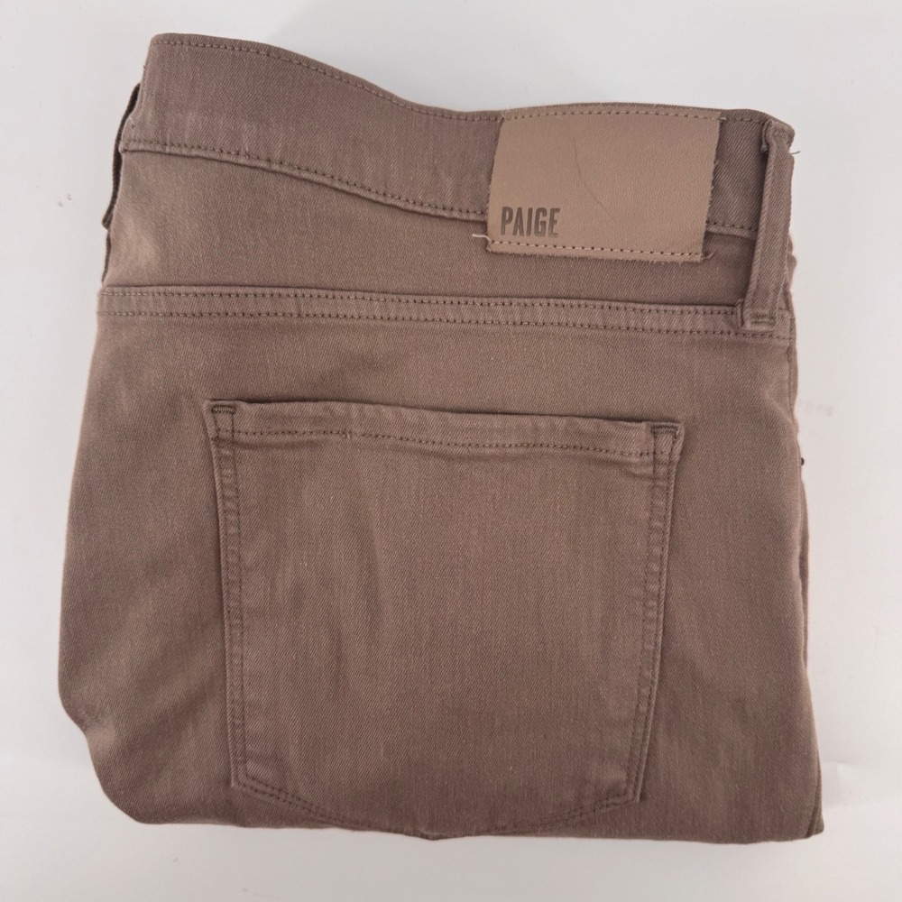 PAIGE Federal Pants Mens 38 Taupe Brown Slim Straight Transcend Stretch 8701